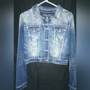 Miss Me cropped denim jacket
